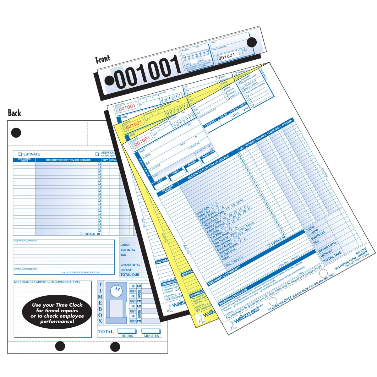 FORM WB BIG BIKE REPAIR W/SERV PKof250