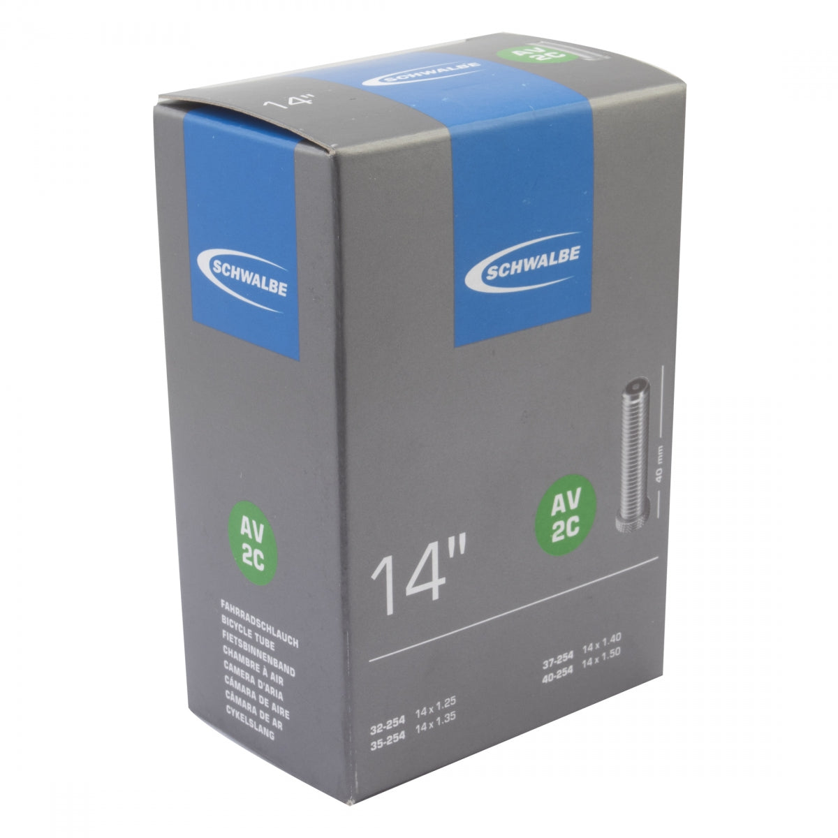 TUBE SCHWALBE 14 254x32/40 SV 40mm