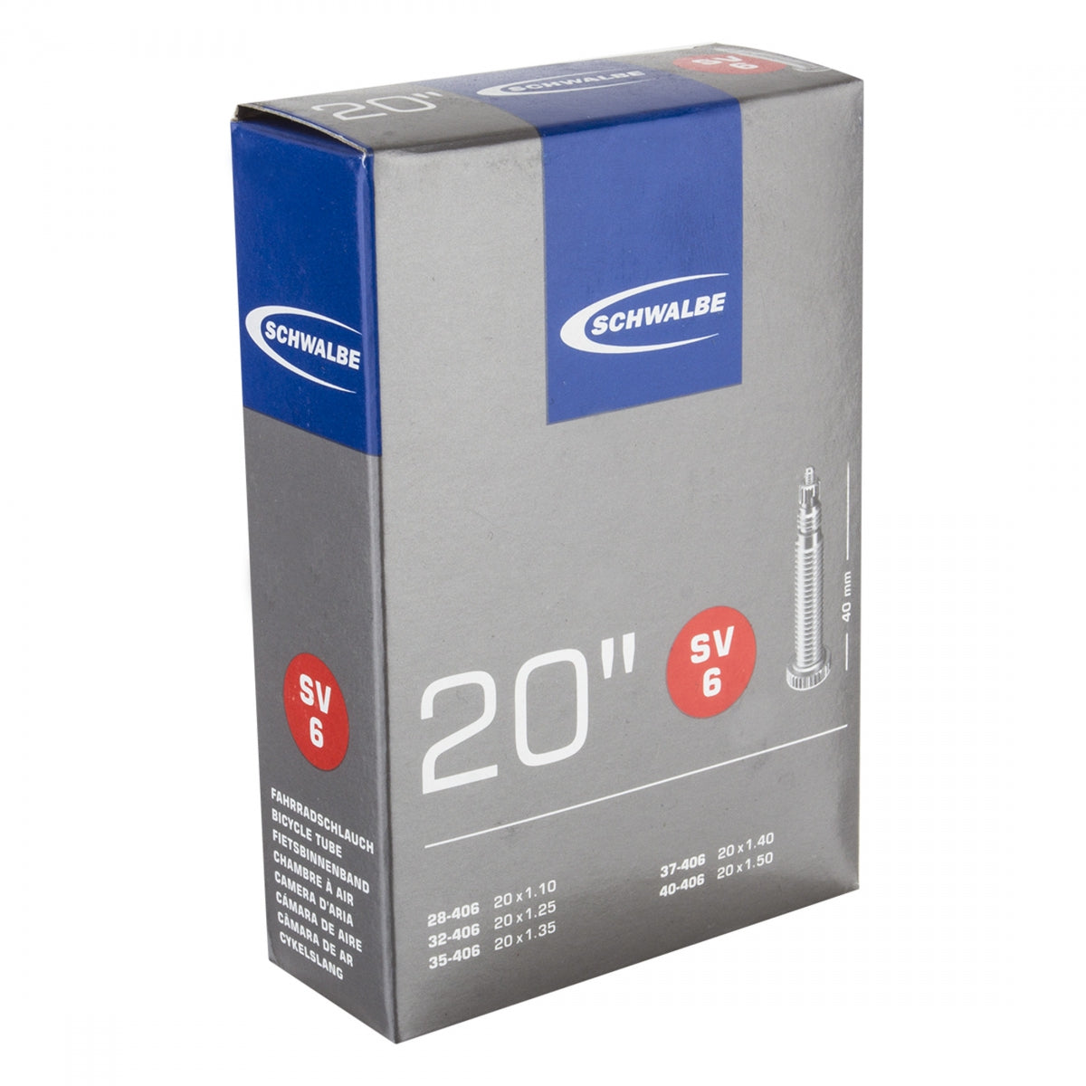 TUBE SCHWALBE 20 406x28/40 PV 40mm