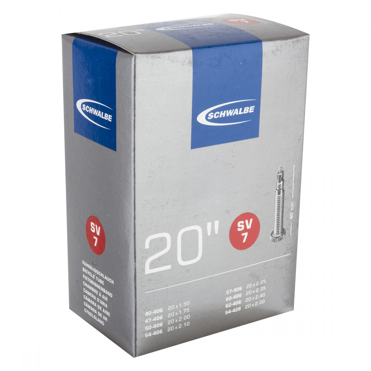 TUBE SCHWALBE 20 406x40/62 PV 40mm