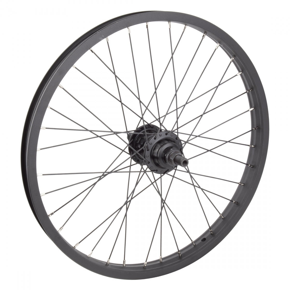 WHL RR 20x1.75 406x27 AN BLACK SHEEP BK 36 AN RUSH V3 LHD 9T 14mm M-BK 110mm DT2.0BK (16mm SL BRASS NIPPLES)
