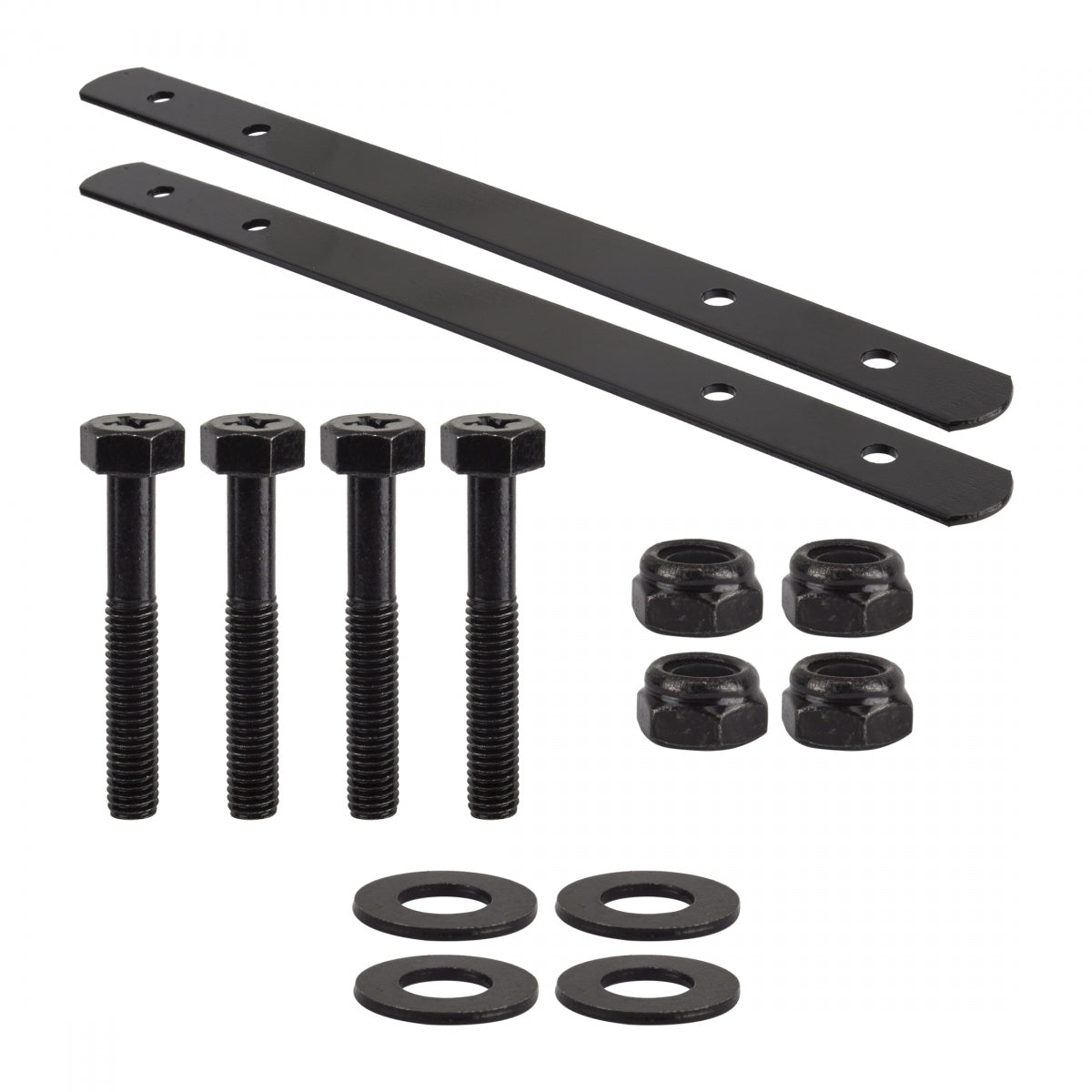 BASKET SUN TRIKE REP FITTINGS ATLAS DLX/ TRANSIT/SD 4-BOLTS/4-NUTS/4-WASHERS/2-PLATES BK (H)