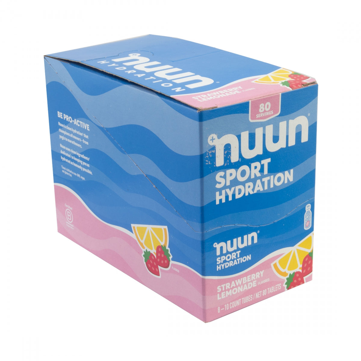 FOOD NUUN ELECTROLYTE ACTIVE STRAWBERY LEMONADE BXof8