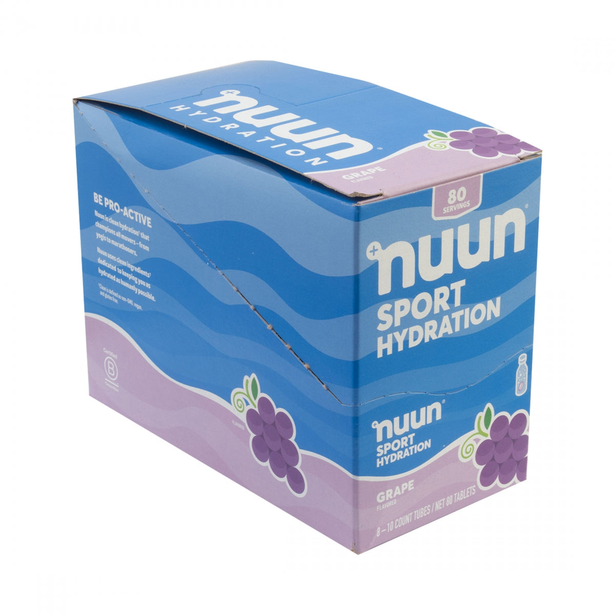 FOOD NUUN ELECTROLYTE ACTIVE GRAPE BXof8