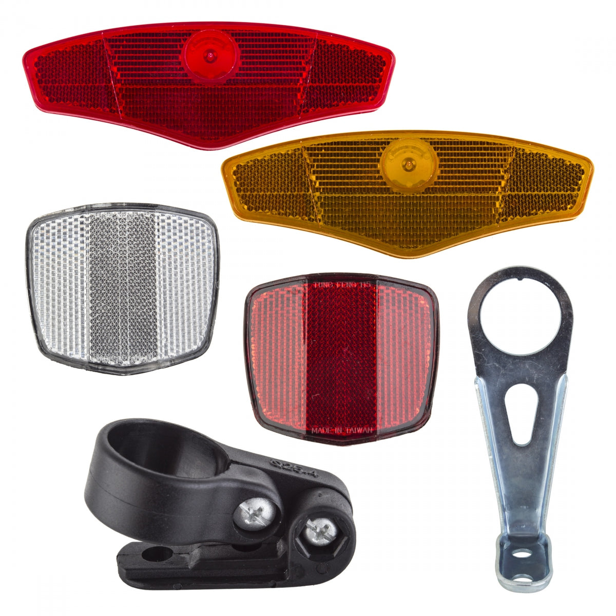 REFLECTOR SUNLT 4-WAY W/BRACKETS