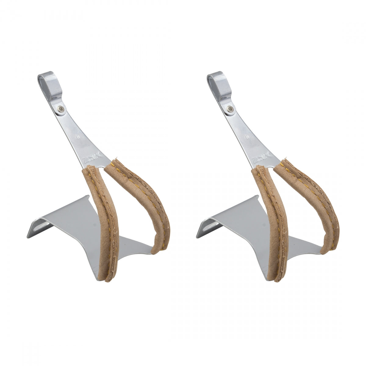 TOE CLIPS MKS RD STL CP w/LEATHER XL