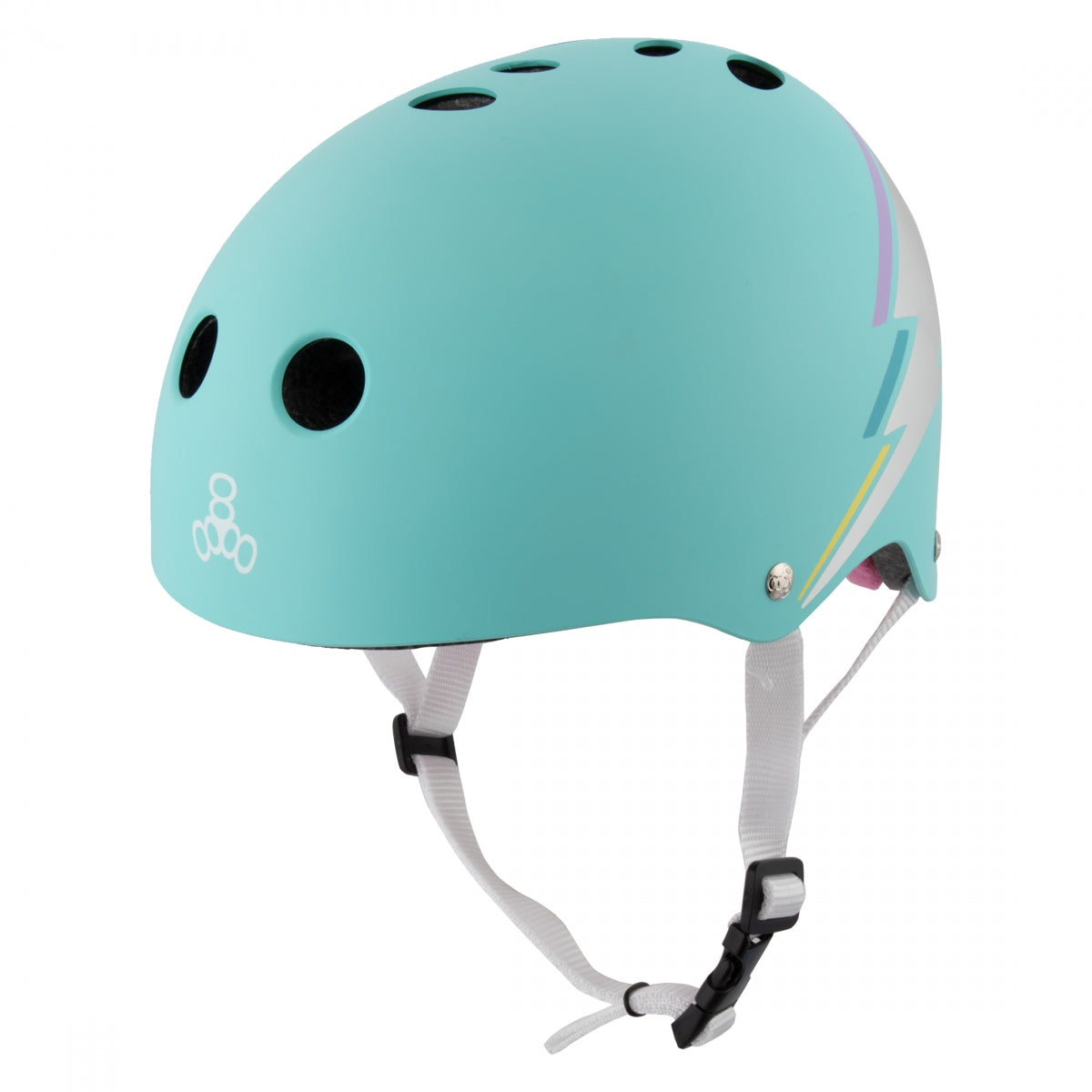 HELMET TRIPLE8 THE CERT SWEATSAVER SM-MD TEAL HOLOGRAM