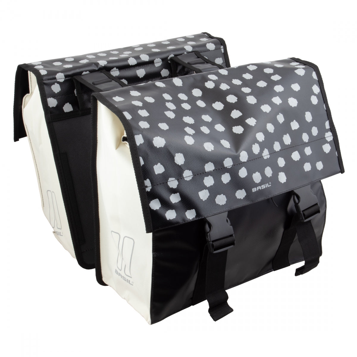 BAG BASIL PANNIER URBAN LOAD DOUBLE UBS BK/REF-WH
