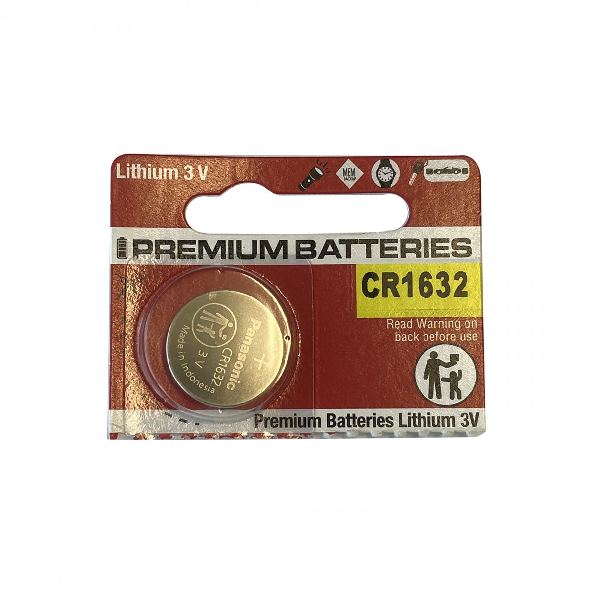 BATTERY PANASONIC LITHIUM CR1632
