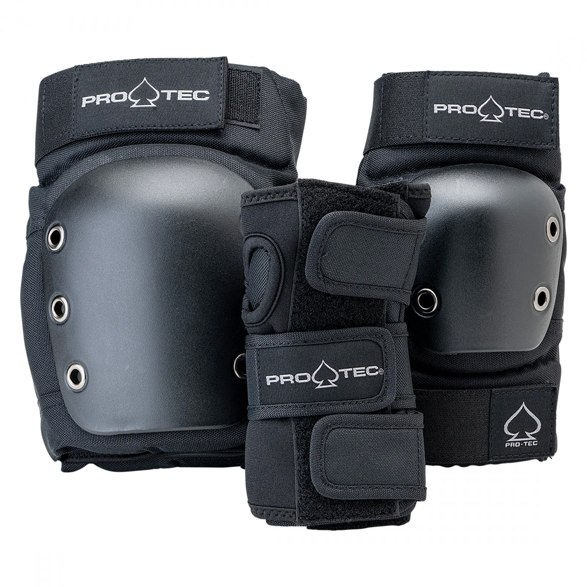 PAD SET PROTEC STREET ELBO/KNE/WRST OPEN BACK SM BK