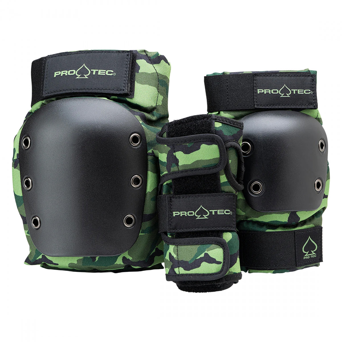 PAD SET PROTEC STREET ELBO/KNE/WRST OPEN BACK MD CAMO