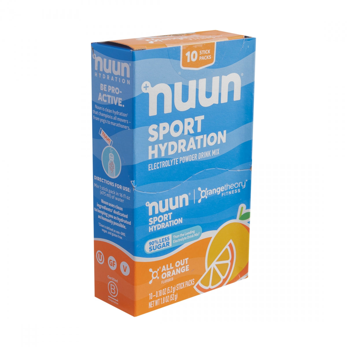 FOOD NUUN ELECTROLYTE SPORT PWDR ALL OUT ORANGE BXof10