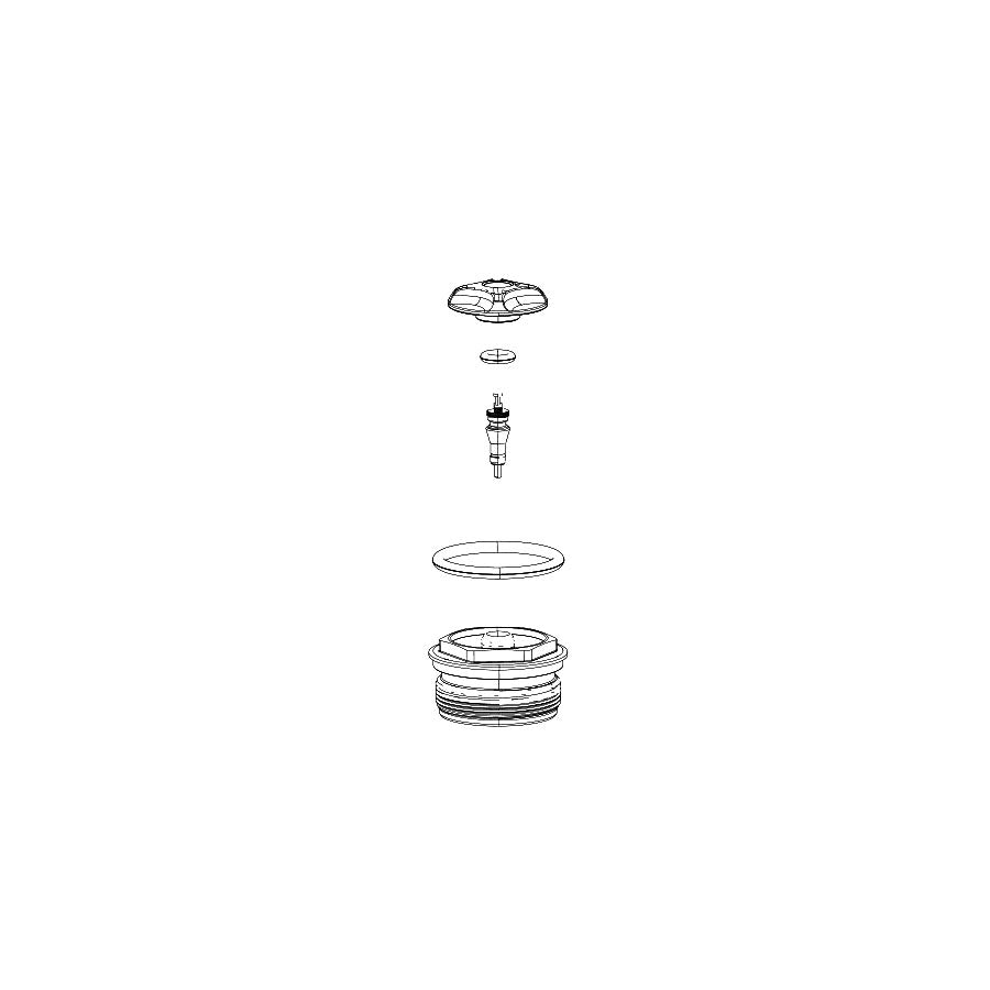 Top Cap - 32mm Spline BLK