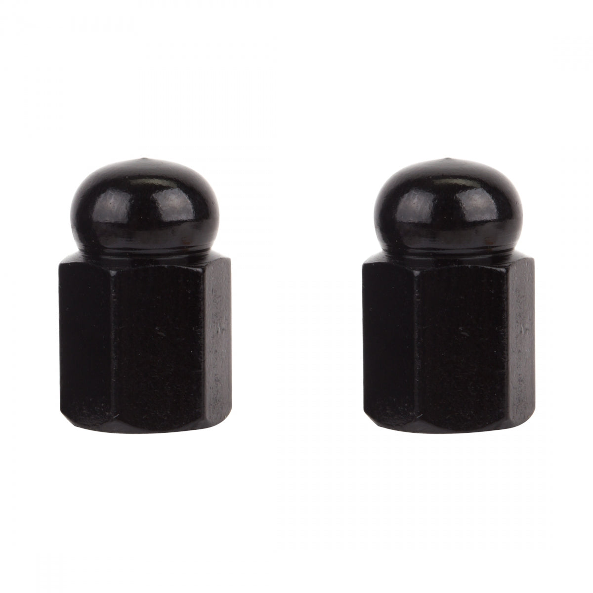 VALVE CAPS TRIKTOPZ HEX DOME BLK 1pr/PK