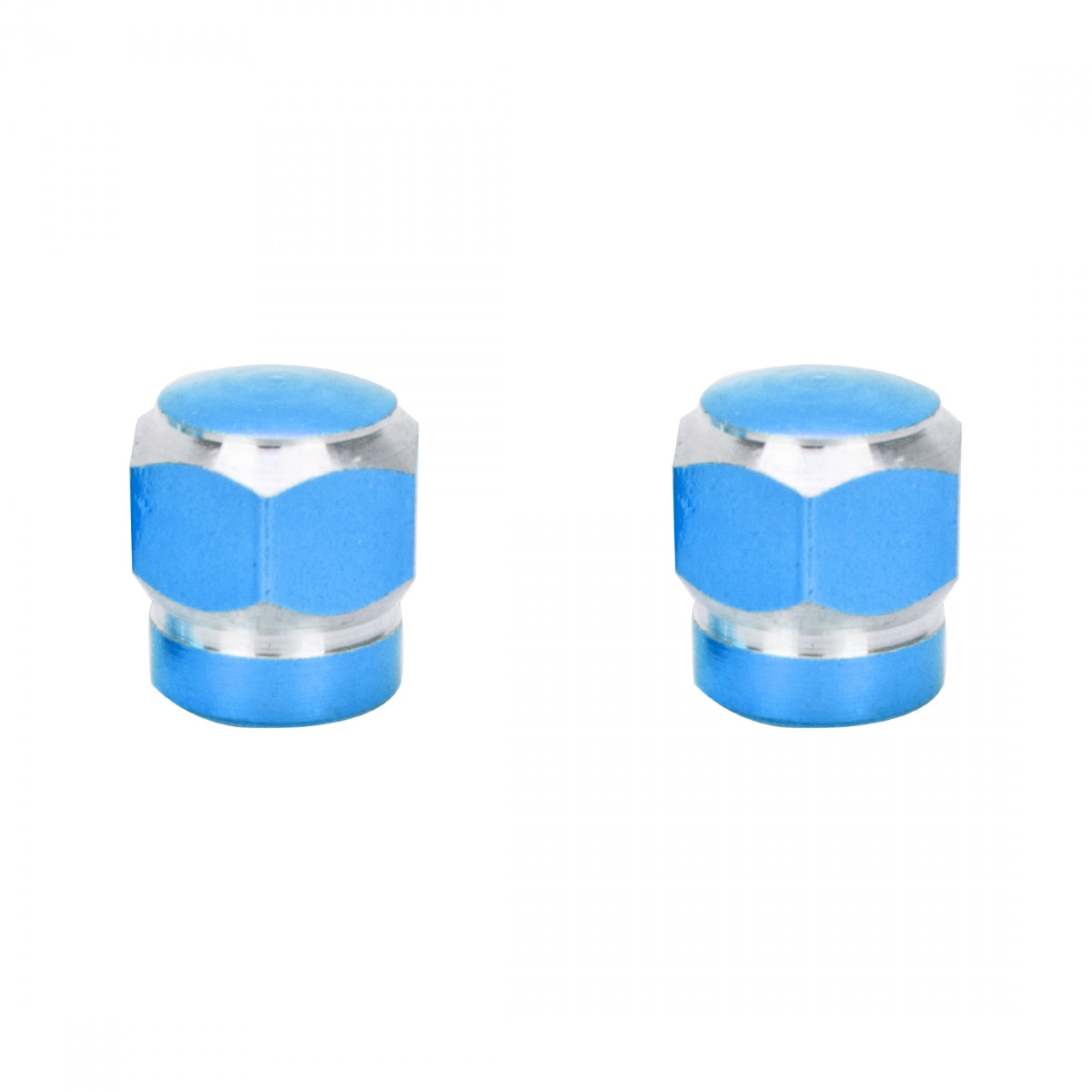VALVE CAPS TRIKTOPZ HEX 2-TONE BU 1pr/PK